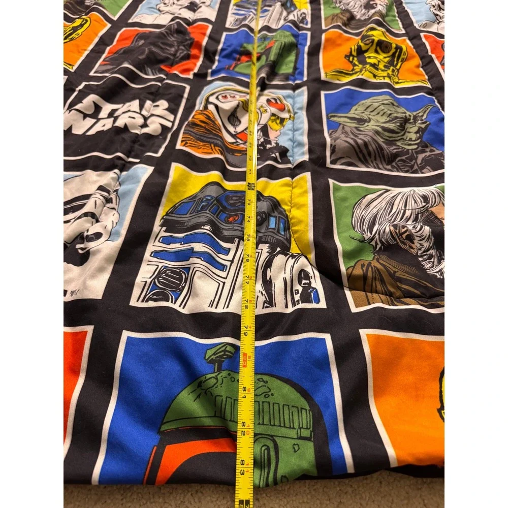 Star‎ Wars Lucasfilm Reversible Comforter Grid Yoda Darth Vader Boba Fett Full